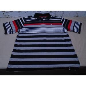 Y2K VTG SouthPole Striped Polo Mulitcolor Grunge Streetwear 2000s Skate Polo XXL